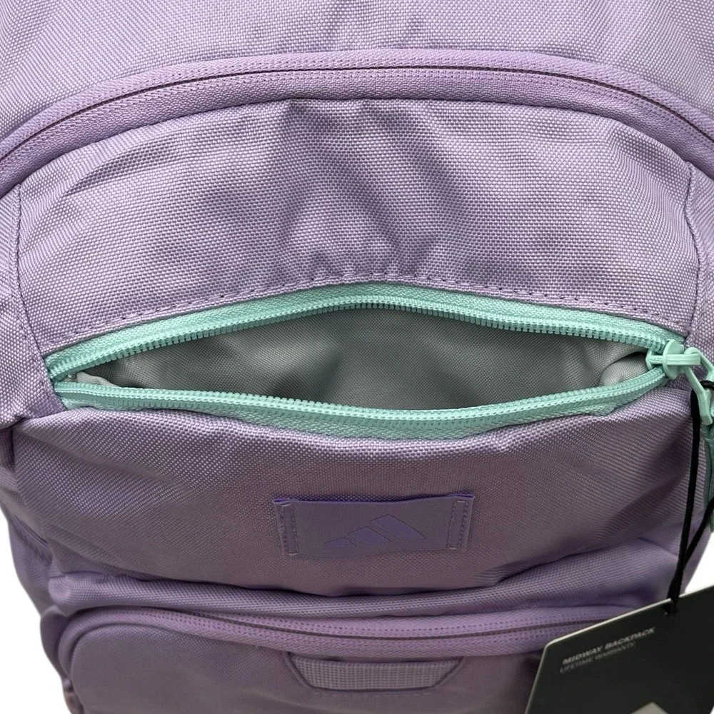 Adidas Girls School Midway Backpack Plum Purple Aqua‎ Fits 15